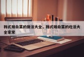 韩式辣白菜的做法大全，韩式辣白菜的吃法大全家常